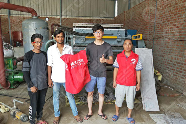 Beston Egg Tray Machine and Customers